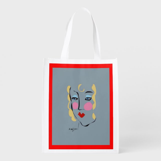 Madeleine Was Mad For Matisse Reusable Reusable Grocery Bag (Back)