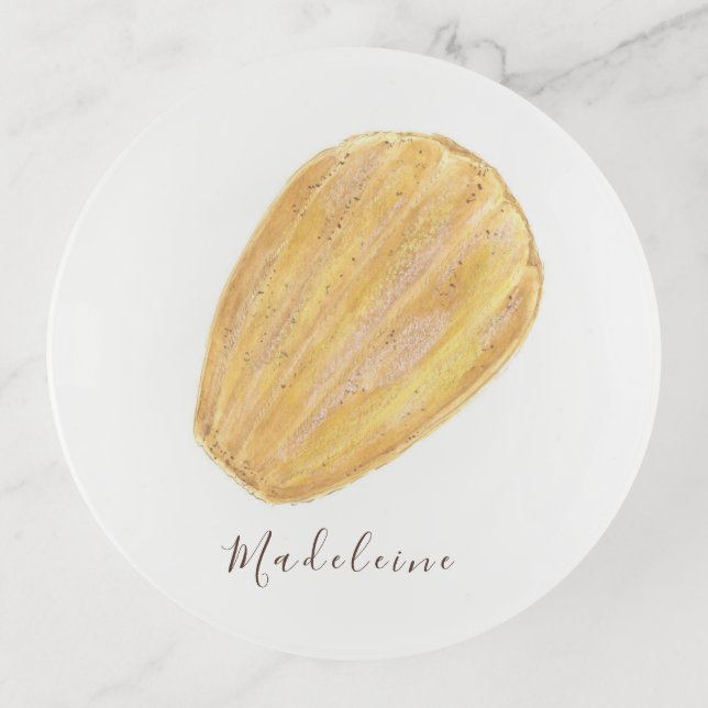 Madeleine watercolor trinket tray (Front)