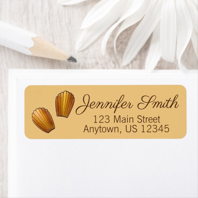 Madeleines French Pastry Chef Pâtisserie Bakery Label (Insitu)