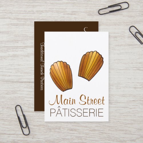 Madeleines French Pastry Ptisserie Cake Shop Business Card