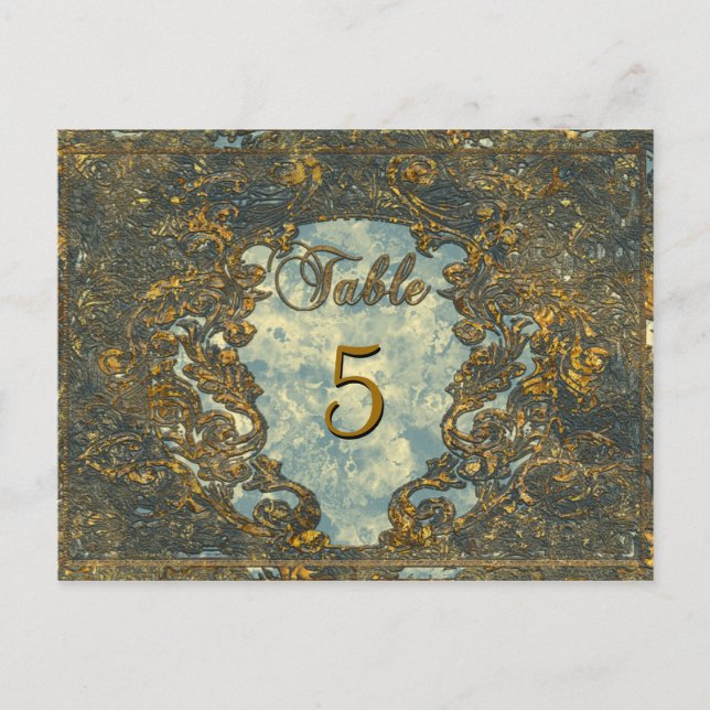 Madelina Grace  Victorian Table Number Card (Front)
