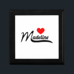 Madeline Gift Box<br><div class="desc">Madeline gift box with love heart. The letter M is an image the other text can be changed for any name beginning with the letter M.</div>