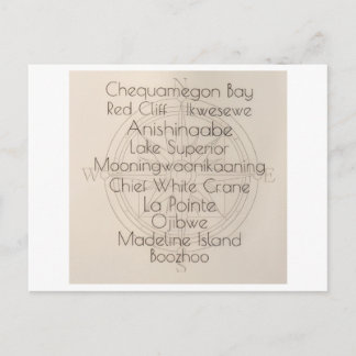 Madeline Island Words Postcard