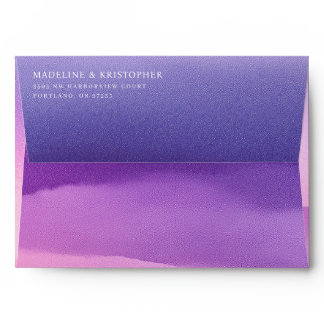 MADELINE & KRISTOPHER Elegant Purple Gradient Envelope