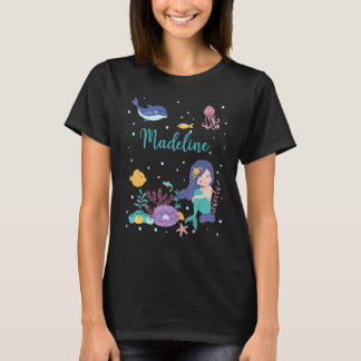 Madeline Name Gift Personalized Mermaid T-Shirt