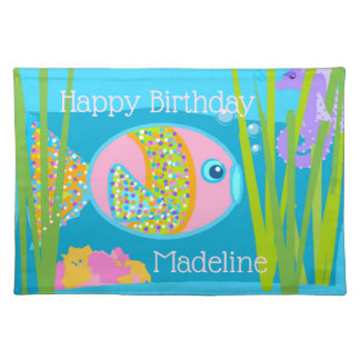 Madeline the Fish Cotton Placemat