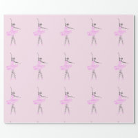 Personalized Ballerina Ballet Name Pretty Wrapping Paper Sheets, Zazzle