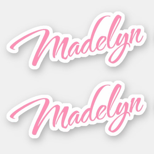 Madelyn Decorative Name in Pink x2 Sticker