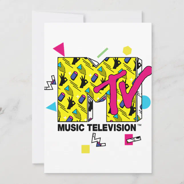 Mademark x MTV - The official MTV Logo with 80s an Invitation | Zazzle