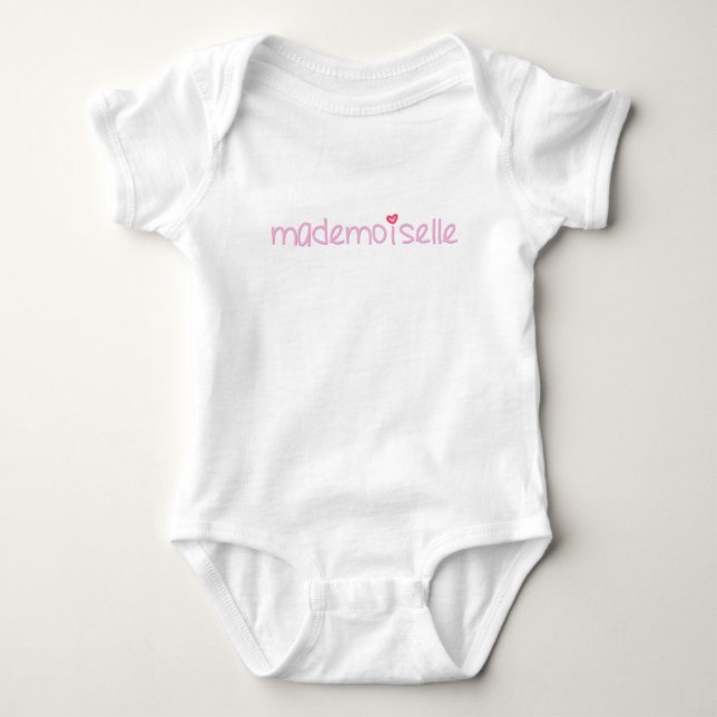 MADEMOISELLE -  Cute French Quote Baby T-Shirt Baby Bodysuit (Front)