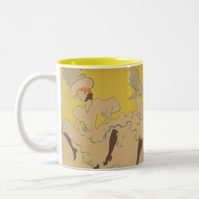 Mademoiselle Eglantine’s Troupe - Toulouse-Lautrec Two-Tone Coffee Mug (Left)