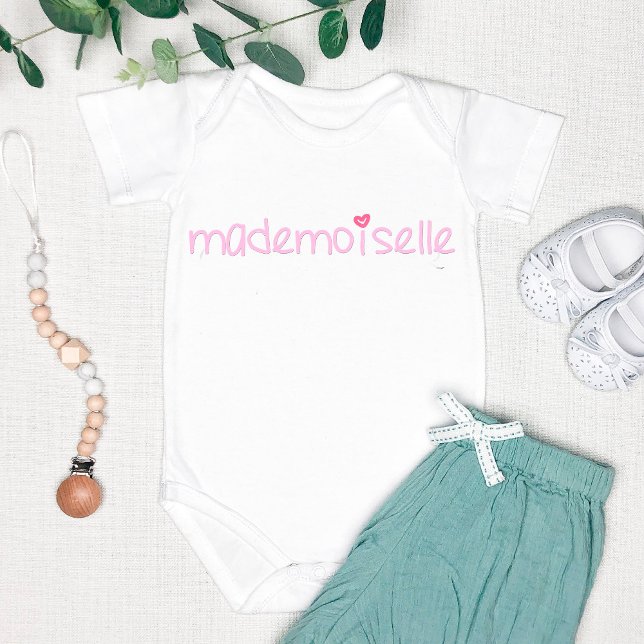Mademoiselle - Fun, French Quote Baby Bodysuit (Creator Uploaded)