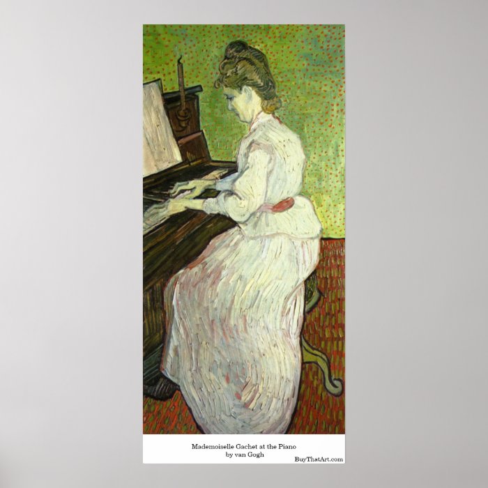 Mademoiselle Gachet at the Piano by van Gogh Poster