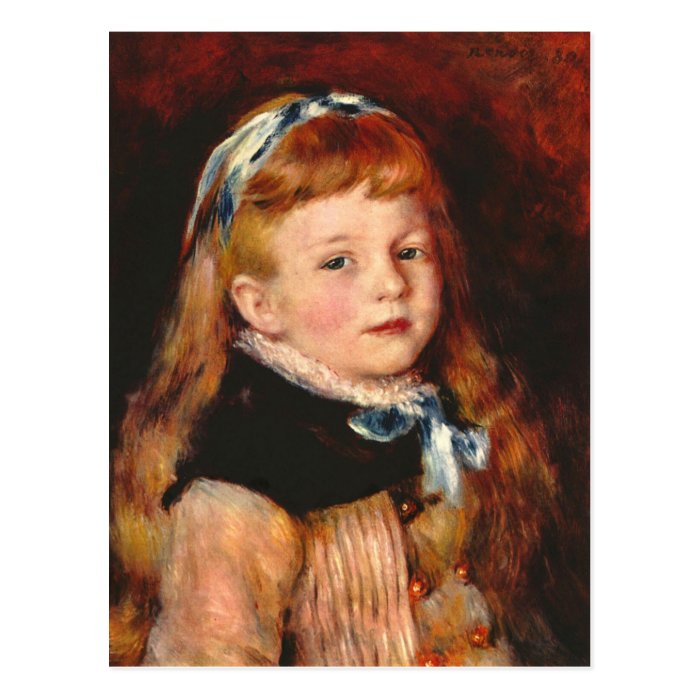 Mademoiselle Grimprel with blue hair band   Renoir Post Card