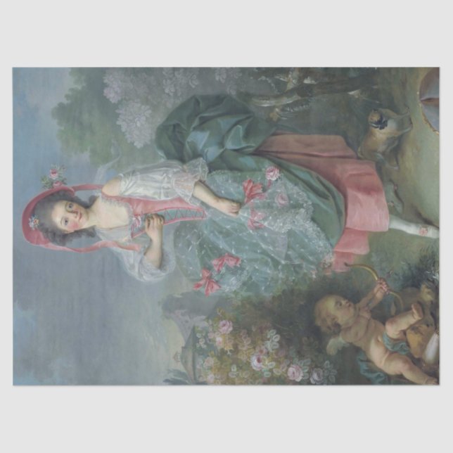 Mademoiselle Guimard (by Jacques-Louis David) Tissue Paper (Front)