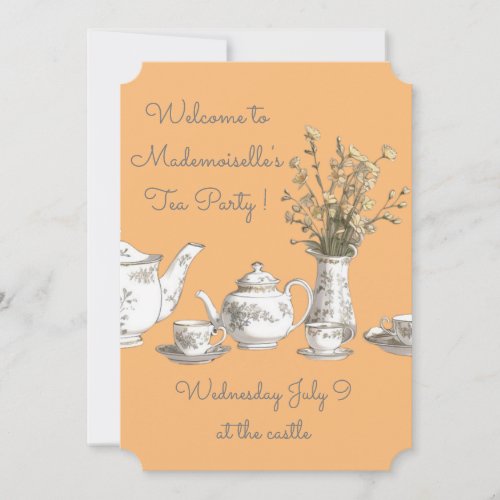 Mademoiselles Tea Party Customizable Invitation 