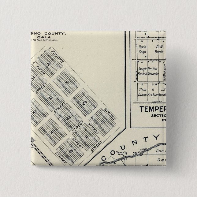 Madera County, California 3 Button (Front)