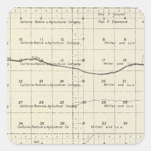 Madera County, California Square Sticker (Front)