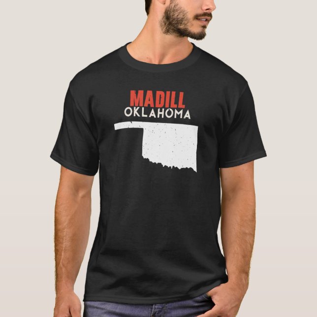 Madill USA State America Travel Oklahoman T-Shirt (Front)