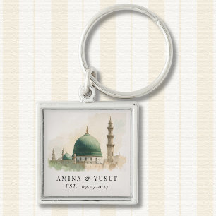 Madinah Keepsake Masjid Nabawi Couple Names Keychain