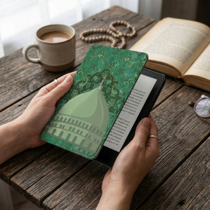 Madinah Masjid Nabawi Green Dome Carpet Kindle Cover
