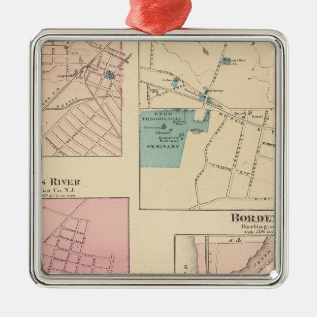 Madison, Bordentown, NJ Metal Ornament (Front)