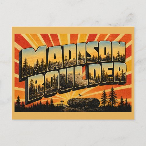 Madison Boulder NH Vintage Travel Art Postcard