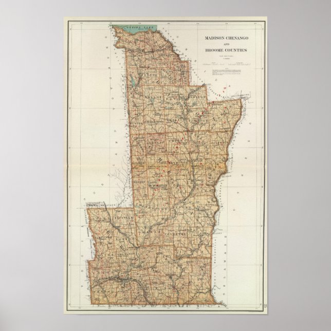 Madison, Chenango, Broome counties Poster (Front)