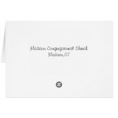 Madison Congregational Church Notecard (Back Horizontal)