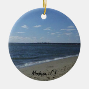 Madison CT Connecticut Hammonasset Beach Ceramic Ornament