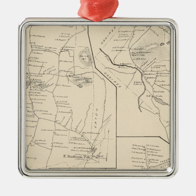 Madison, Effingham Metal Ornament (Front)