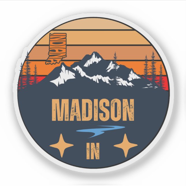Madison, Indiana  Sticker (Front)
