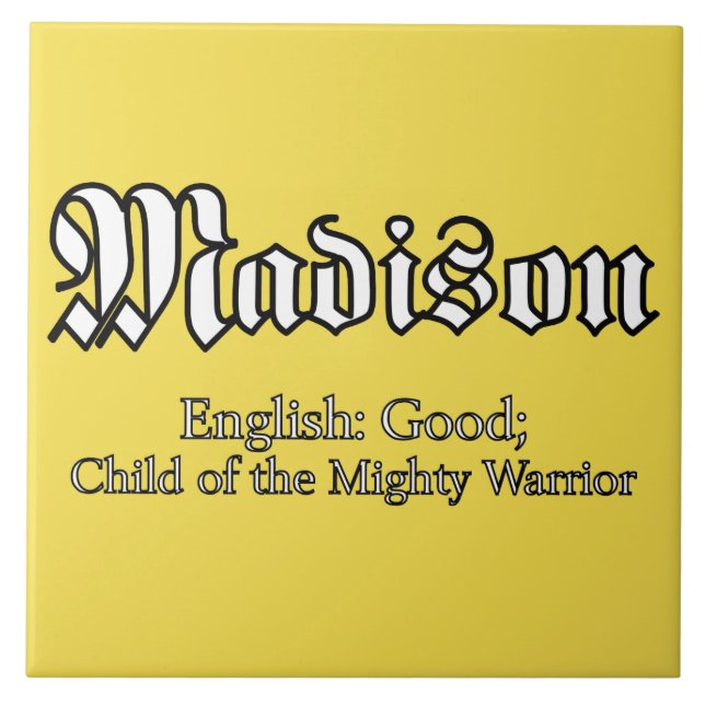 Madison Meaning (Female) Ceramic Tile (Front)