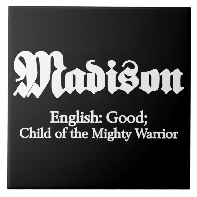 Madison Meaning (Female) Tile (Front)