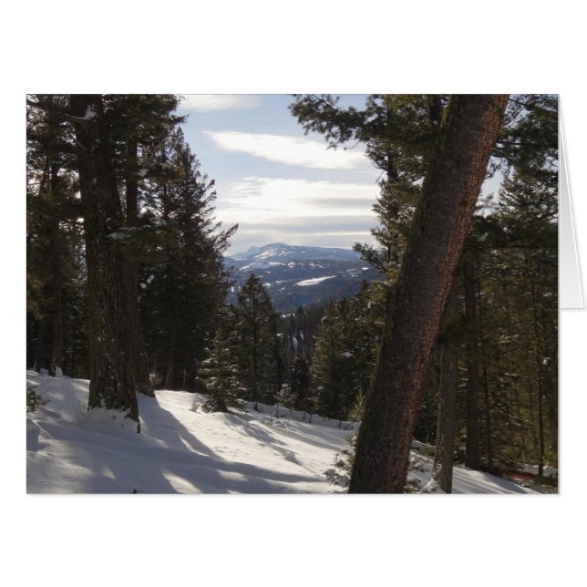 Madison Mountains in Winter in Montana Card (Front Horizontal)