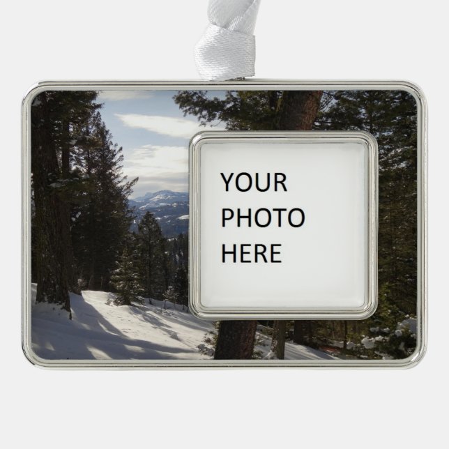 Madison Mountains in Winter in Montana Christmas Ornament (Front)