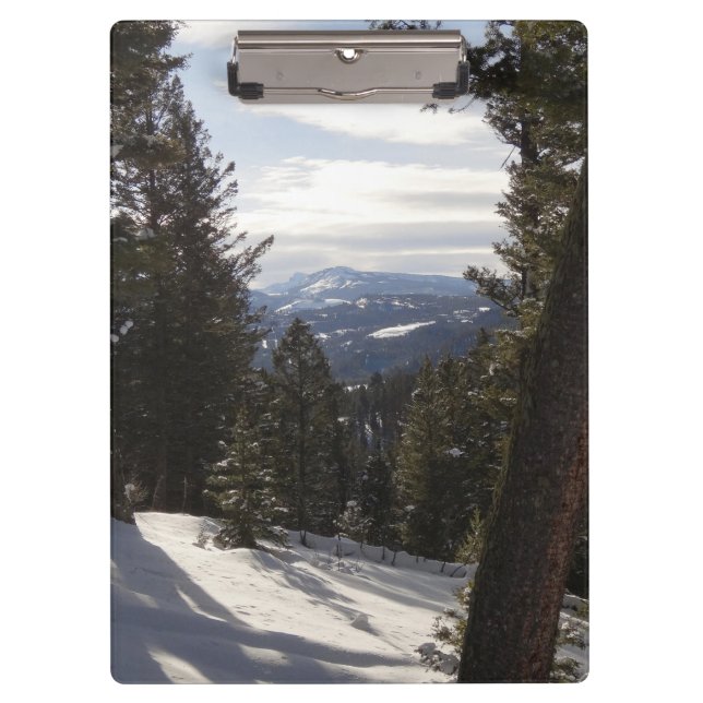 Madison Mountains in Winter in Montana Clipboard (Front)