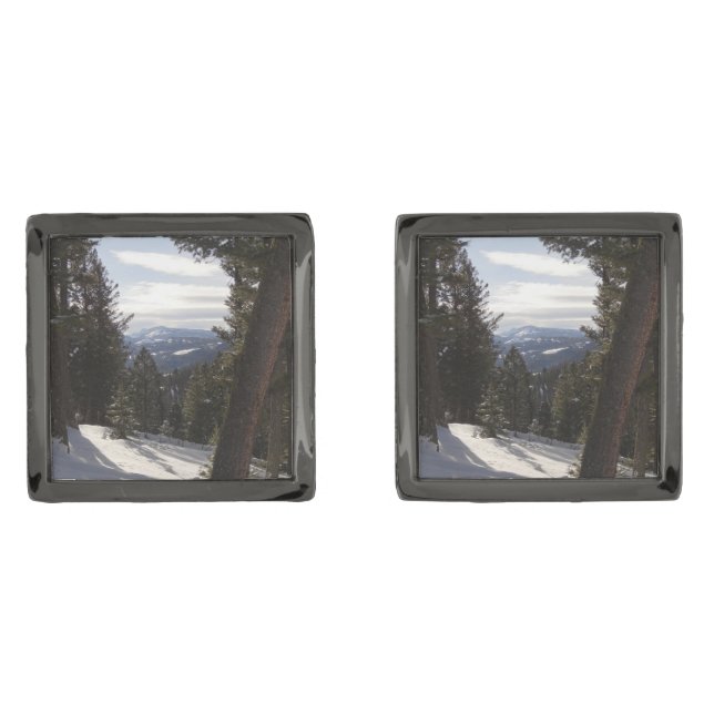 Madison Mountains in Winter in Montana Cufflinks (Front)