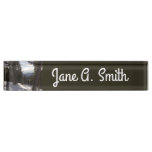 Madison Mountains in Winter in Montana Desk Name Plate