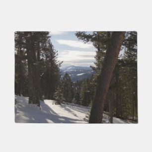 Madison Mountains in Winter in Montana Doormat