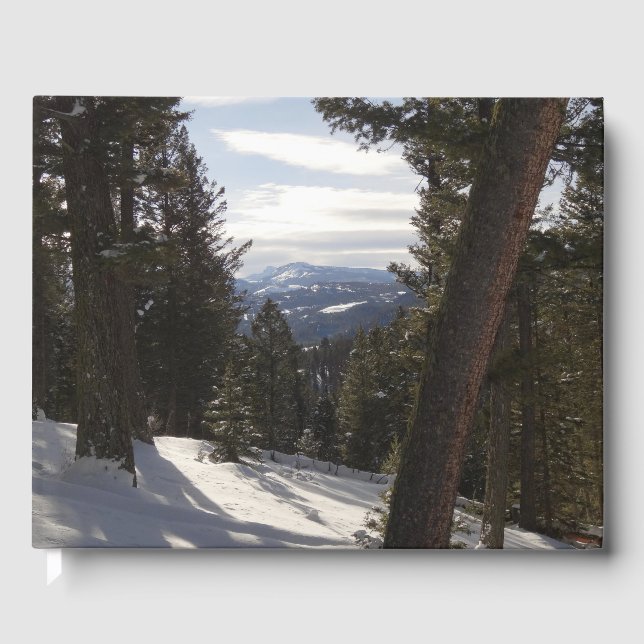 Madison Mountains in Winter in Montana Guest Book (Front)