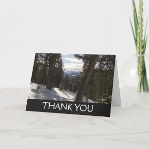 Madison Mountains in Winter in Montana Letterpress Thank You Card
