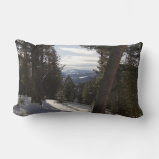 Madison Mountains in Winter in Montana Lumbar Pillow
