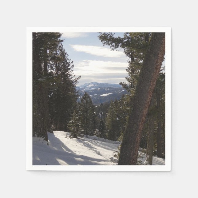 Madison Mountains in Winter in Montana Napkins (Front)
