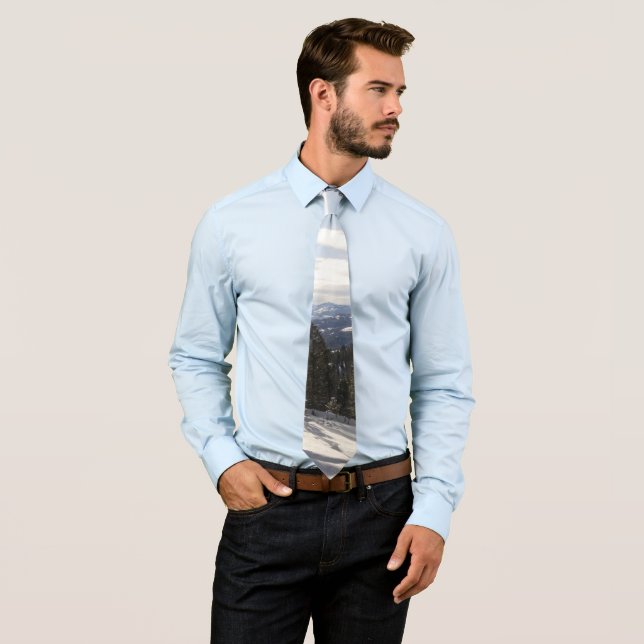Madison Mountains in Winter in Montana Neck Tie (In Situ)