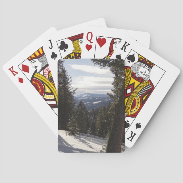 Madison Mountains in Winter in Montana Poker Cards (Back)