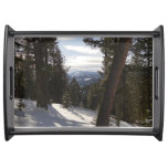 Madison Mountains in Winter in Montana Serving Tray