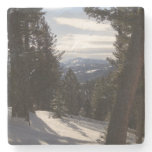 Madison Mountains in Winter in Montana Stone Coaster