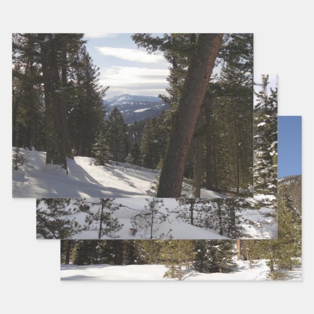 Madison Mountains in Winter in Montana Wrapping Paper Sheets (Set)