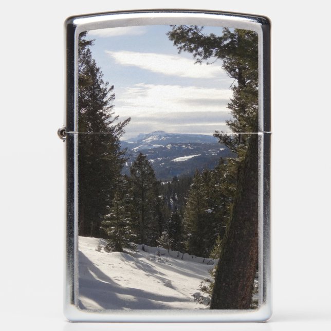 Madison Mountains in Winter in Montana Zippo Lighter (Front)